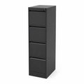 Cassettiera Ufficio in Metallo a 4 Cassetti Nero