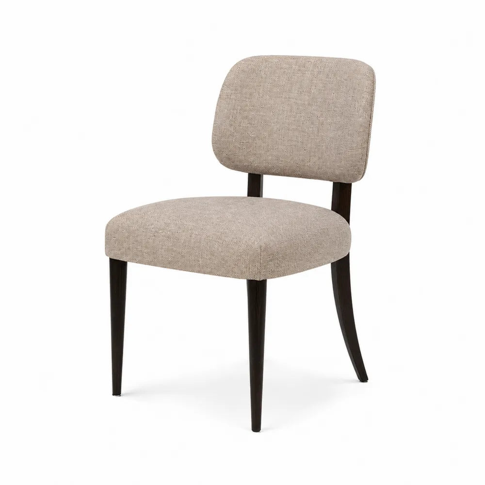 Sedia da pranzo Tessuto Poliestere Beige Gambe Legno