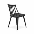 Sedia in legno nero con schienale a stecche